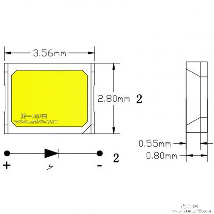 厂家直销led2835蓝光灯珠 0.2w冰蓝色贴片